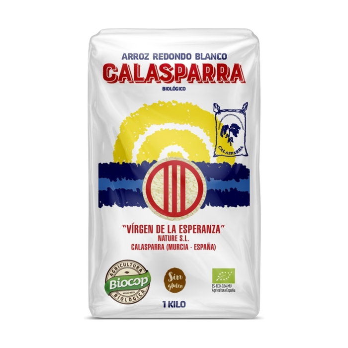 Calasparra Arroz Redondo Blanco BIO Bolsa 1 kg Ecológico Calidad Superior Calasparra Arroz Redondo Blanco BIO Bolsa 1 kg Ecológico Calidad Superior