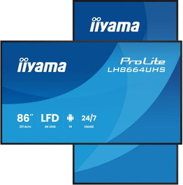 Iiyama LH8664UHS-B3AG Monitor 86 pulg. 4K UHD IPS Android 14