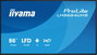 Iiyama LH8664UHS-B3AG Monitor 86 pulg. 4K UHD IPS Android 14