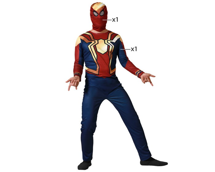 Disfraz Hombre Araña Azul Adulto XS-S - Mono y Máscara para Carnaval Disfraz Hombre Araña Azul Adulto XS-S - Mono y Máscara para Carnaval