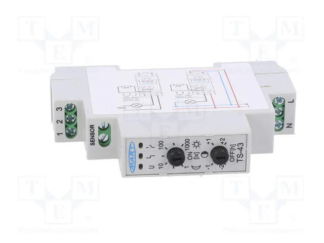 MART TS-43-3 Interruptor de crepúsculo para raíl DIN MART TS-43-3 Interruptor de crepúsculo para raíl DIN