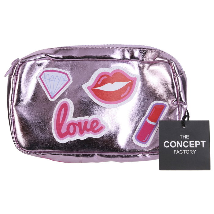The Concept Factory Riñonera Infantil Rosa Metalizado Plástico