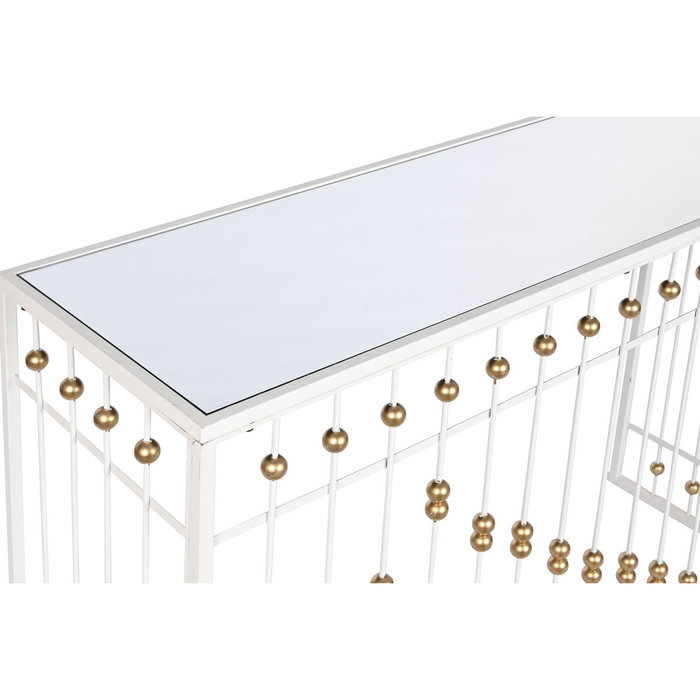 DKD Home Decor Consola Glam Blanco Dorado 120 x 40 x 80 cm DKD Home Decor Consola Glam Blanco Dorado 120 x 40 x 80 cm