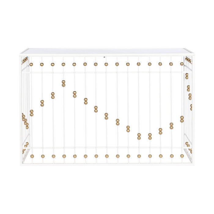 DKD Home Decor Consola Glam Blanco Dorado 120 x 40 x 80 cm DKD Home Decor Consola Glam Blanco Dorado 120 x 40 x 80 cm