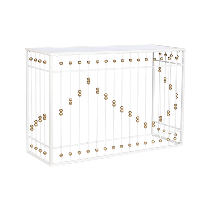 DKD Home Decor Consola Glam Blanco Dorado 120 x 40 x 80 cm DKD Home Decor Consola Glam Blanco Dorado 120 x 40 x 80 cm