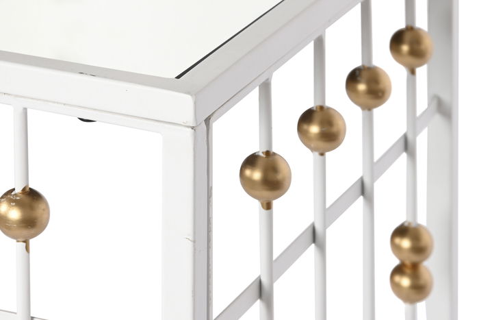 DKD Home Decor Consola Glam Blanco Dorado 120 x 40 x 80 cm