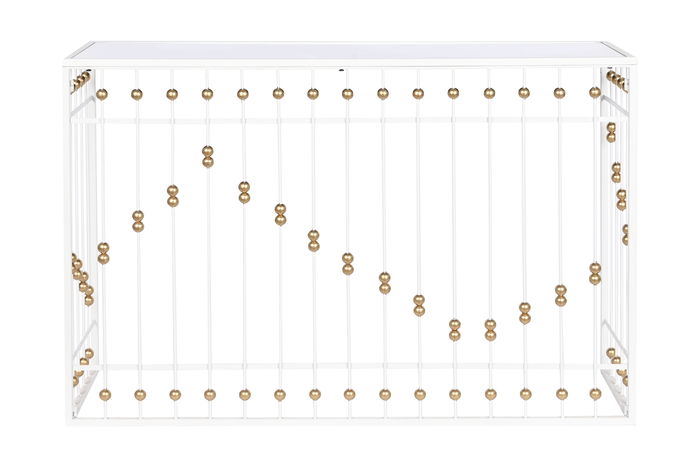 DKD Home Decor Consola Glam Blanco Dorado 120 x 40 x 80 cm