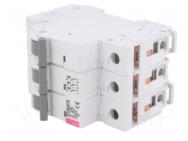 ETI POLAM Interruptor magnetotérmico ETIMAT 6 3P 25A 6kA