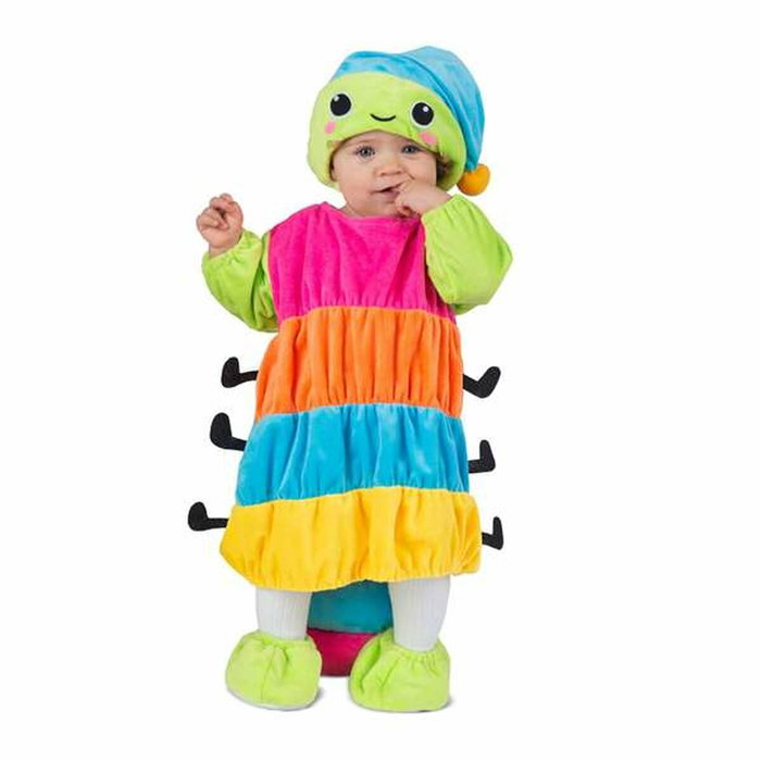 My Other Me Disfraz Gusanito Brillante con gorro con luz, talla 24-36 meses