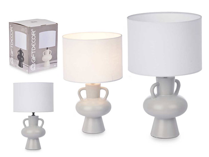 Giftdecor Lampara Jarron Gris Ceramica 240x39.7x24 cm (Set de 4) Giftdecor Lampara Jarron Gris Ceramica 240x39.7x24 cm (Set de 4)