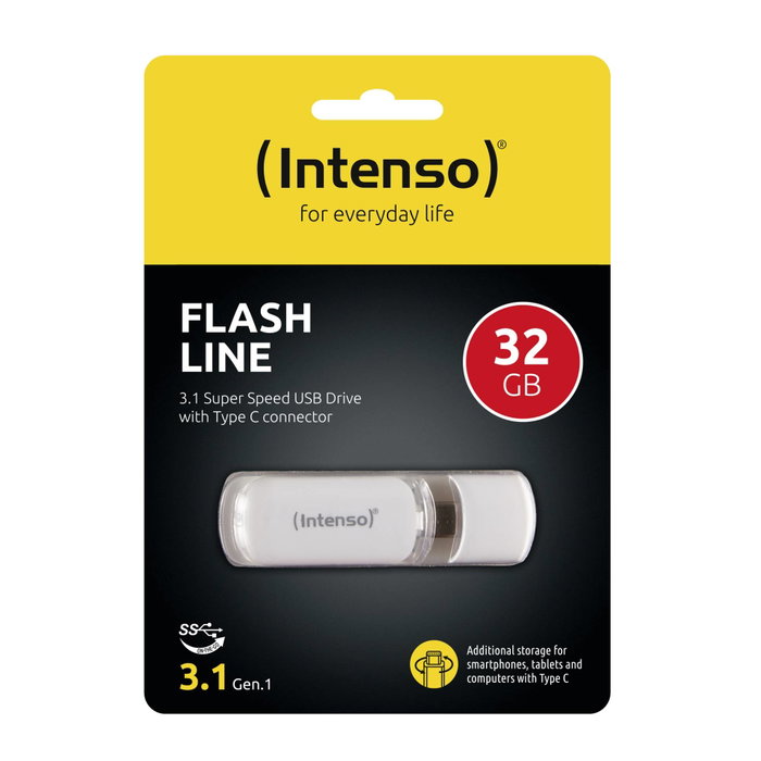 Intenso Flash Line 32 GB USB Stick 3.1 Tipo C Blanco Intenso Flash Line 32 GB USB Stick 3.1 Tipo C Blanco