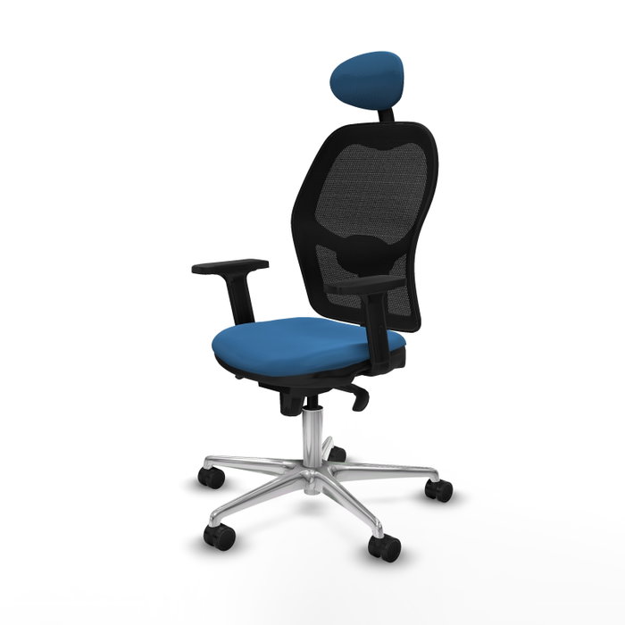 PIQUERAS Y CRESPO Silla de oficina Jorquera con mecanismo Sincro, Azul claro y Negro PIQUERAS Y CRESPO Silla de oficina Jorquera con mecanismo Sincro, Azul claro y Negro