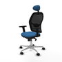 PIQUERAS Y CRESPO Silla de oficina Jorquera con mecanismo Sincro, Azul claro y Negro