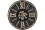 DKD Home Decor Reloj de Pared Metal y Cristal Negro 127x127 cm