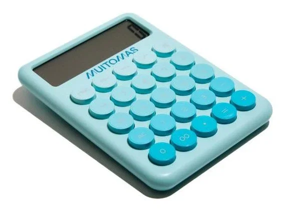 Muitomas Calculadora portátil de 12 dígitos, azul petróleo