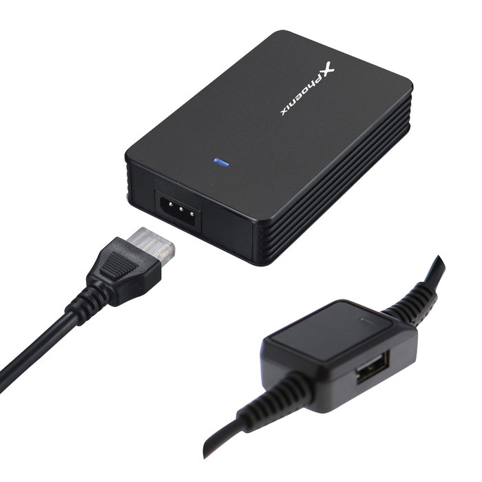 Phoenix technologies Adaptador Cargador Corriente Universal Automático 40W para Portátiles y Netbooks con Puerto USB y 5 Conectores Phoenix technologies Adaptador Cargador Corriente Universal Automático 40W para Portátiles y Netbooks con Puerto USB y 5 Conectores