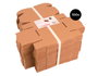 Innspiro Pack de 100 cajas de cartón Kraft Automontables 137x92x42mm