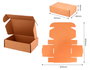Innspiro Pack de 100 cajas de cartón Kraft Automontables 137x92x42mm