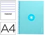 Antartik Cuaderno espiral A4 micro, tapa forrada, 80 hojas, 90 gr, horizontal, celeste