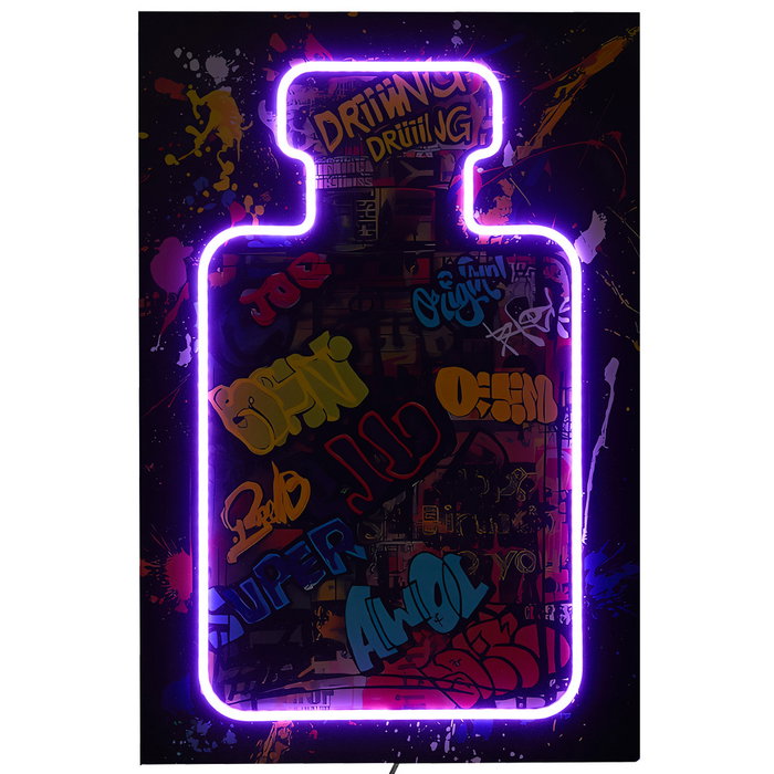 Home Deco Factory Cuadro Neón LED Frasco 40x60 cm Home Deco Factory Cuadro Neón LED Frasco 40x60 cm