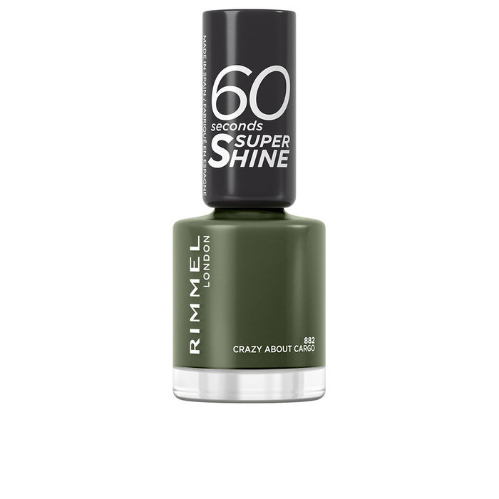 Rimmel London 60 Seconds Super Shine Esmalte de Uñas #882-Crazy About Cargo 8 ml - Secado Rápido, Brillo Intenso Rimmel London 60 Seconds Super Shine Esmalte de Uñas #882-Crazy About Cargo 8 ml - Secado Rápido, Brillo Intenso