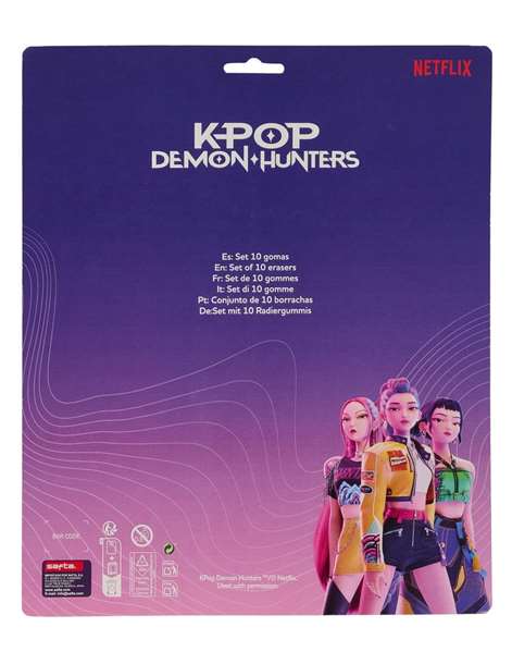 Safta Set de 10 Gomas de Borrar K-pop Demon Hunters