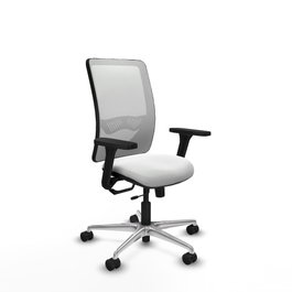 PIQUERAS Y CRESPO Silla de oficina Zulema Blanca con Brazos 3D y Mecanismo Sincro/Traslack