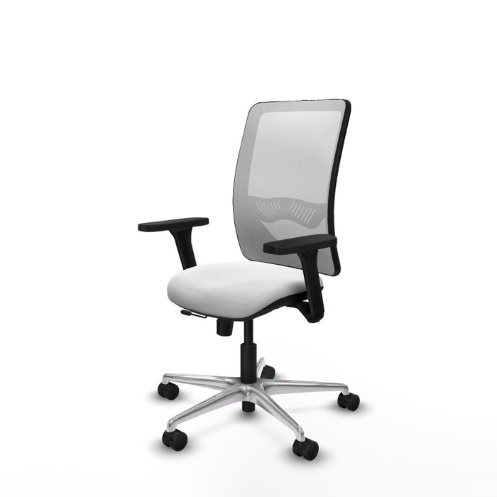 PIQUERAS Y CRESPO Silla de oficina Zulema Blanca con Brazos 3D y Mecanismo Sincro/Traslack
