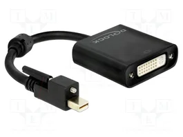 DeLOCK Adaptador mini DisplayPort 1.2 con tornillo a DVI hembra 4K activo negro