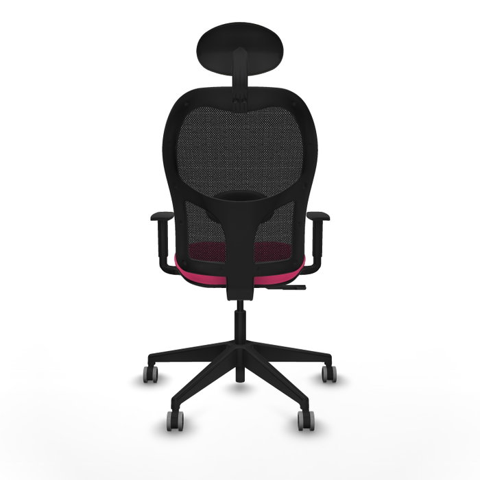 PIQUERAS Y CRESPO Silla de oficina Alocén sincro malla negra y similpiel rosa PIQUERAS Y CRESPO Silla de oficina Alocén sincro malla negra y similpiel rosa