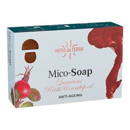HIFAS DA TERRA Jabón Mico-Soap Reishi-Rosa Mosqueta 150Gr. Jabón regenerador antiedad con propiedades antioxidantes y cicatrizantes.