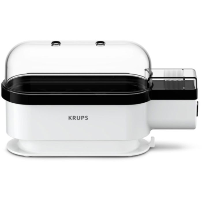 Krups EG 234115 Ovomat Trio Hervidor de Huevos - Capacidad 3 Huevos, Duro, Medio, Suave, Negro/Blanco, 300W