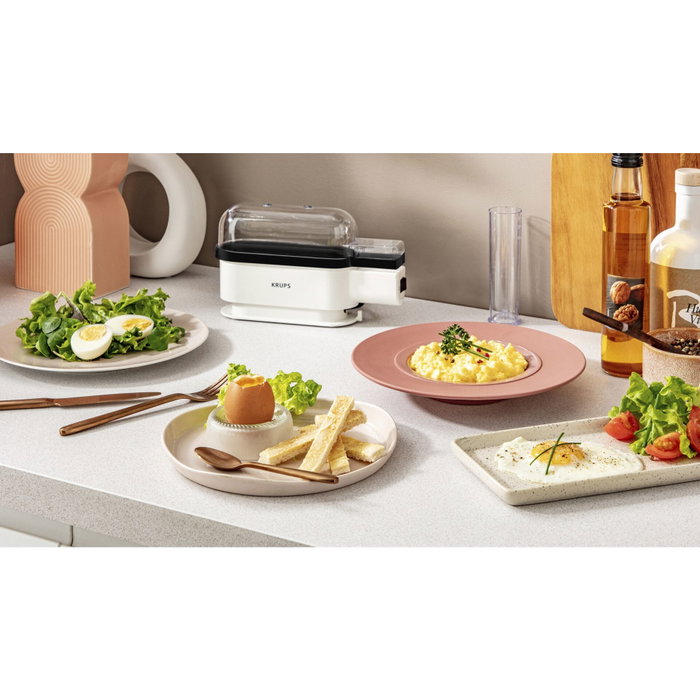 Krups Ovomat Trio EG 234115 Cocedor de Huevos Negro y Blanco Krups Ovomat Trio EG 234115 Cocedor de Huevos Negro y Blanco