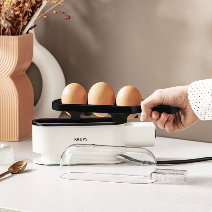Krups Ovomat Trio EG 234115 Cocedor de Huevos Negro y Blanco Krups Ovomat Trio EG 234115 Cocedor de Huevos Negro y Blanco