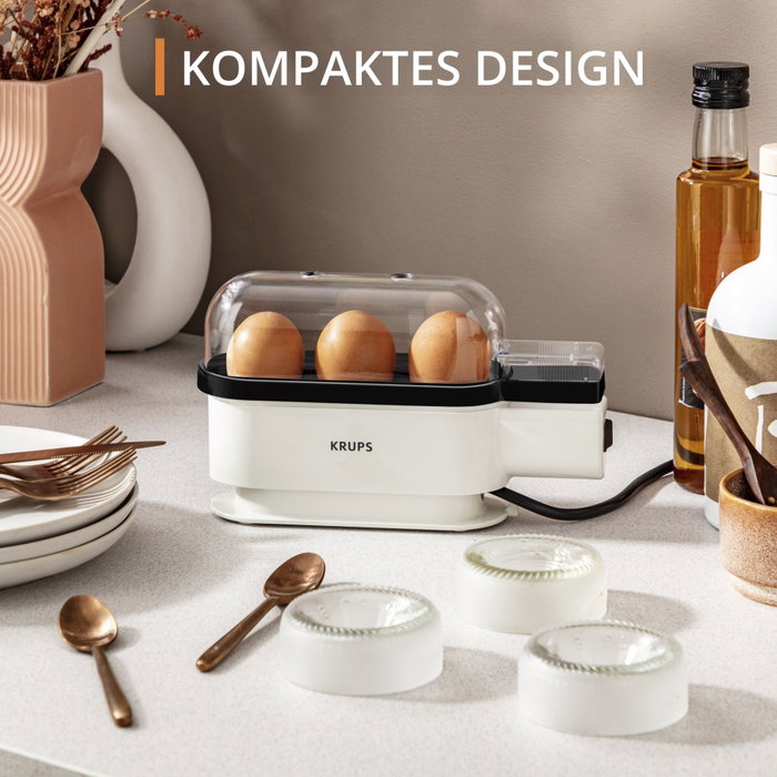 Krups Ovomat Trio EG 234115 Cocedor de Huevos Negro y Blanco Krups Ovomat Trio EG 234115 Cocedor de Huevos Negro y Blanco