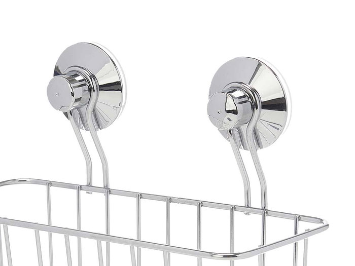 Berilo Soporte Pared Rectangular Acero Ventosa Metal 24 x 18 x 10 cm (Set de 12)