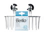 Berilo Soporte Pared Rectangular Acero Ventosa Metal 24 x 18 x 10 cm (Set de 12)
