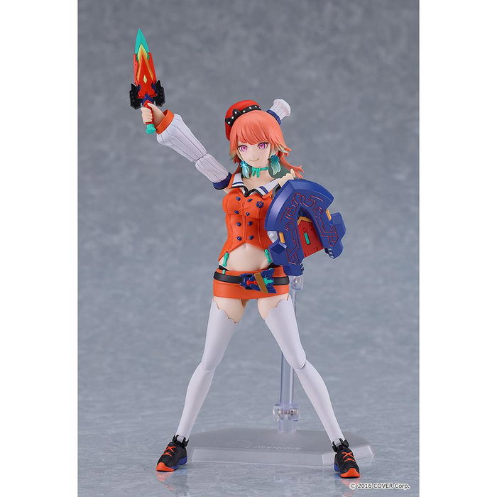 Max Factory Figma #516 Takanashi Kiara - Figura articulada de Hololive Production con espada, escudo y expresiones faciales intercambiables