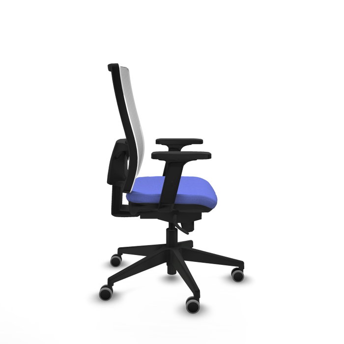 PIQUERAS Y CRESPO Silla de oficina Horna con Mecanismo Sincro Azul Claro y Blanco