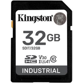 Kingston Tarjeta HC Industrial 32GB -40C to 85C retail SDHC Clase 10 UHS-I 100MB/s 80MB/s FAT32 P