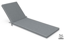 DKD Home Decor Cojín Tumbona Terraza Y Jardín Gris Claro Blanco 60 x 5 x 190 cm