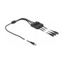 DeLOCK Cable CC 5,5 x 2,1 mm Macho a 3 x CC Hembra con Interruptor, 1 m