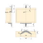 Emuca Kit de soportes para 1 estante de madera, 1 módulo y 1 barra de colgar de longitud 1m Zero, Zamak, Pintado Color gris piedra