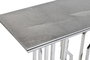 DKD Home Decor Consola Moderno Blanco Plateado Acero Cristal 40 x 78 x 120 cm