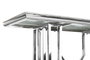DKD Home Decor Consola Moderno Blanco Plateado Acero Cristal 40 x 78 x 120 cm