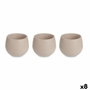 Set de Macetas Ibergarden Taupé Plástico 8 x 8 x 7 cm (8 Unidades)