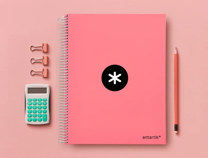Antartik Cuaderno Espiral A4 Micro Tapa Forrada 120 Hojas 90 gr Horizontal Color Coral