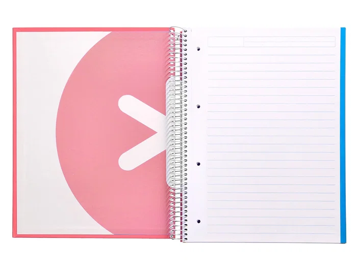 Antartik Cuaderno Espiral A4 Micro Tapa Forrada 120 Hojas 90 gr Horizontal Color Coral