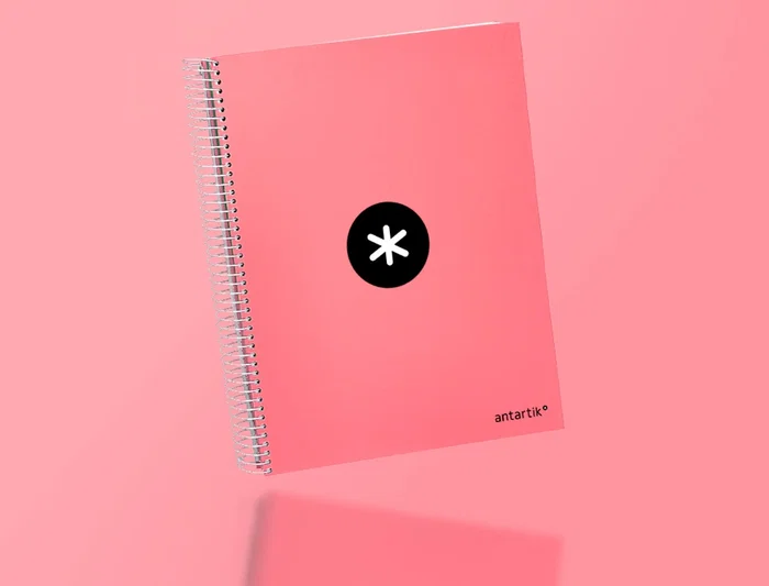 Antartik Cuaderno Espiral A4 Micro Tapa Forrada 120 Hojas 90 gr Horizontal Color Coral