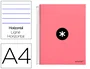 Antartik Cuaderno Espiral A4 Micro Tapa Forrada 120 Hojas 90 gr Horizontal Color Coral